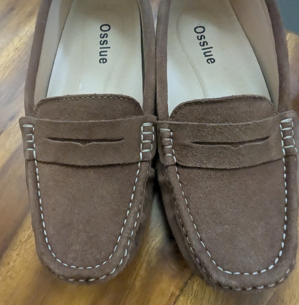 Osslue Moccasin Driving Shoe Leather Suede Brown Size 8.5 - Picture 16 of 16